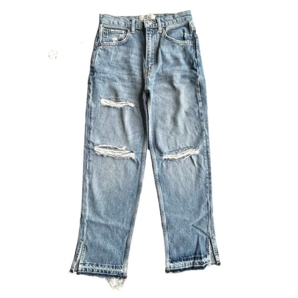 Free Free People High-Waist Lita Distressed Jeans NWT - Picture 2 of 11